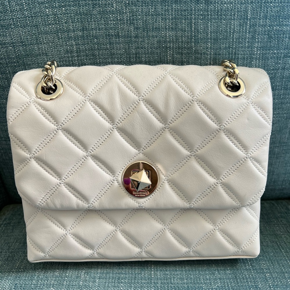 Kate Spade Natalia Small Flap in Parchment